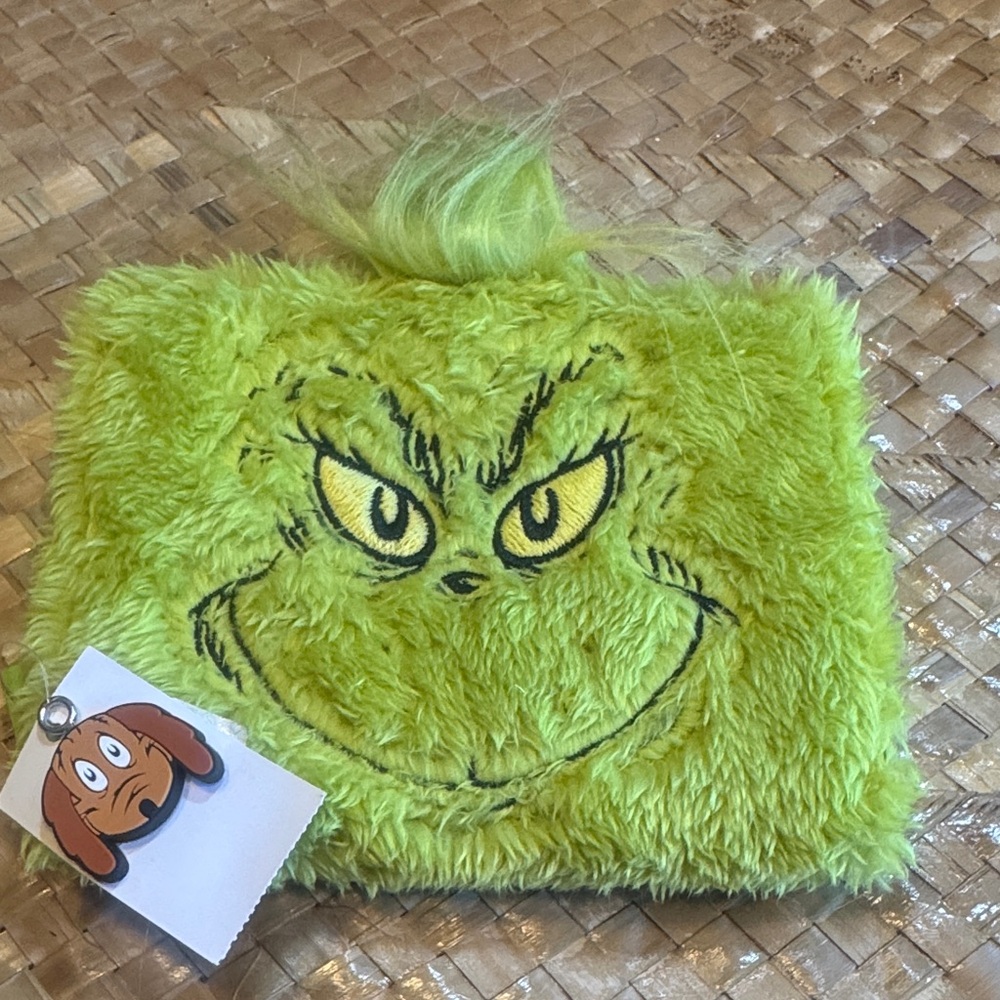 Green Grinch Furry Wallet